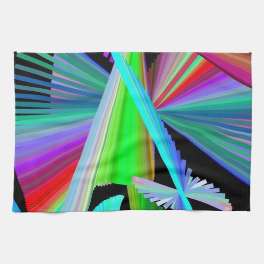 Kaleidoscope Art Red Green Paars Blue Black Theedoek (Horizontaal)