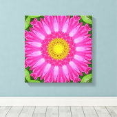 Kaleidoscope Aster Canvas Afdruk (Insitu (Houten vloer))