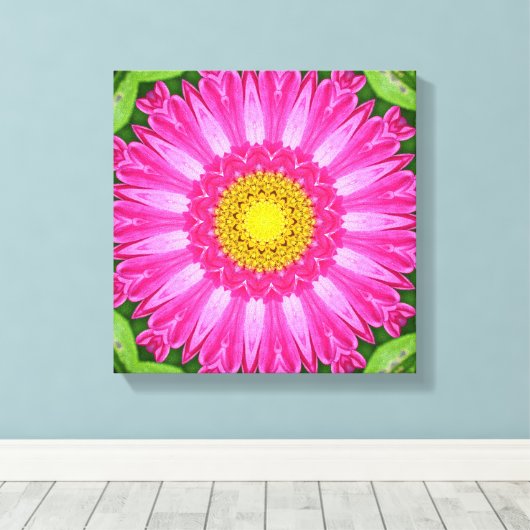 Kaleidoscope Aster Canvas Afdruk (Insitu (Houten vloer))