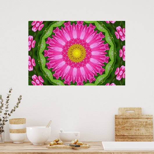 Kaleidoscope Aster Poster (Keuken)