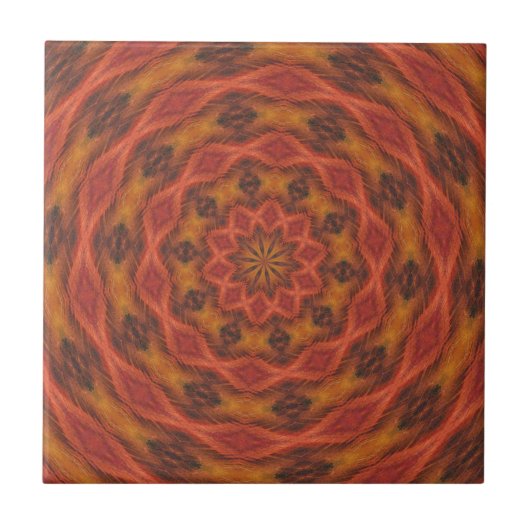 Kaleidoscope Autumn Colors Tegeltje (Voorkant)