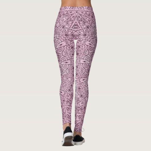 Kaleidoscope Blauw Rood en Groen Leggin Capri Leggings (Achterkant)