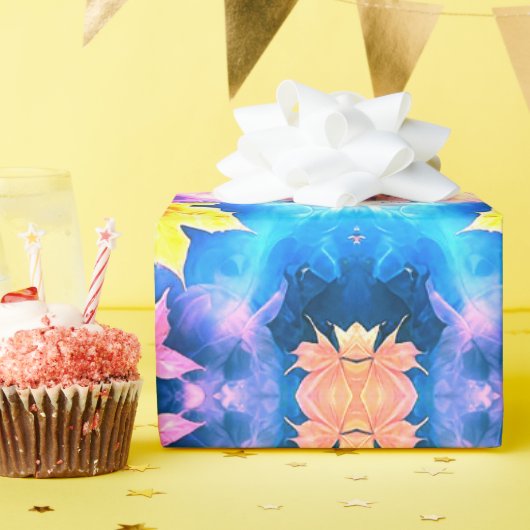 Kaleidoscope Bloemenpatroon Geschenkverpakking Pap Cadeaupapier (Verjaardagsfeest)