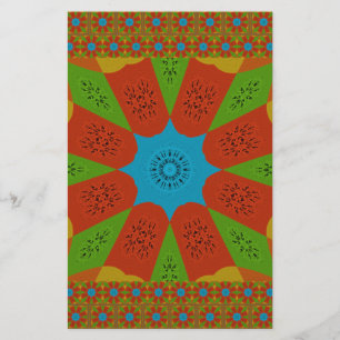 Kaleidoscope Bloom Een Levendige Afrikaanse Print  Briefpapier