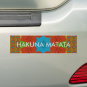 Kaleidoscope Bloom Een Levendige Afrikaanse Print  Bumpersticker (Op auto)