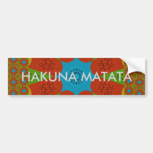 Kaleidoscope Bloom Een Levendige Afrikaanse Print  Bumpersticker