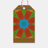 Kaleidoscope Bloom Een Levendige Afrikaanse Print  Cadeaulabel (Voorkant)