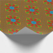 Kaleidoscope Bloom Een Levendige Afrikaanse Print  Cadeaupapier (Hoek)