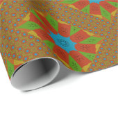 Kaleidoscope Bloom Een Levendige Afrikaanse Print  Cadeaupapier (Rol Hoek)
