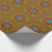 Kaleidoscope Bloom Een Levendige Afrikaanse Print  Cadeaupapier (Hoek)