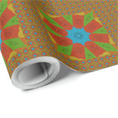 Kaleidoscope Bloom Een Levendige Afrikaanse Print  Cadeaupapier (Rol Hoek)