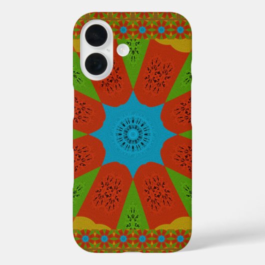 Kaleidoscope Bloom Een Levendige Afrikaanse Print Case-Mate iPhone Case (Achterkant)