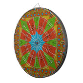 Kaleidoscope Bloom Een Levendige Afrikaanse Print  Dartbord (Voorkant Rechts)