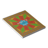 Kaleidoscope Bloom Een Levendige Afrikaanse Print  Notitieblok (Schuin)