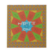 Kaleidoscope Bloom Een Levendige Afrikaanse Print  Notitieblok (Voorkant)