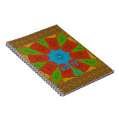 Kaleidoscope Bloom Een Levendige Afrikaanse Print Notitieboek (Rechterzijde)