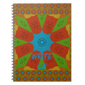 Kaleidoscope Bloom Een Levendige Afrikaanse Print Notitieboek (Voorkant)