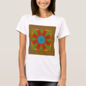 Kaleidoscope Bloom Een Levendige Afrikaanse Print  T-shirt (Voorkant)