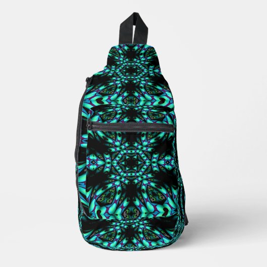 Kaleidoscope Blue Sling Bag (Voorkant)