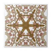 Kaleidoscope bois - Wood kaleidoscoop Tegeltje (Voorkant)