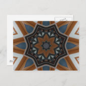 Kaleidoscope Brown star Briefkaart (Voorkant / Achterkant)