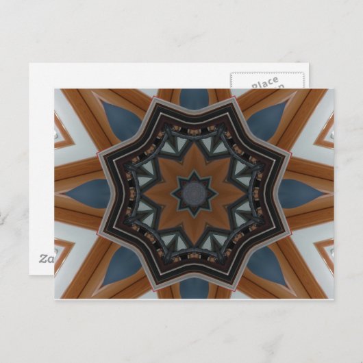 Kaleidoscope Brown star Briefkaart (Voorkant / Achterkant)