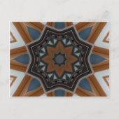 Kaleidoscope Brown star Briefkaart (Voorkant)