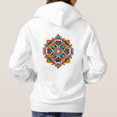 Kaleidoscope Burst: A Modern Tribal Mandala Hoodie (Achterkant)