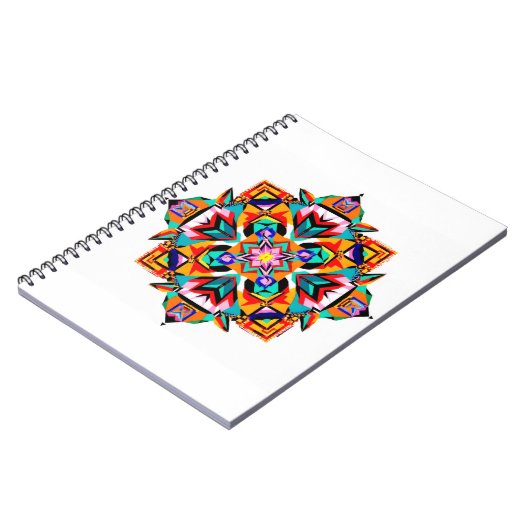 Kaleidoscope Burst: A Modern Tribal Mandala Notitieboek (Linkerzijde)