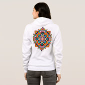 Kaleidoscope Burst: een moderne stammenmandala Hoodie (Achterkant volledig)