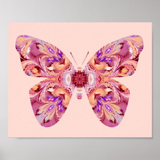 Kaleidoscope Butterfly Poster (Voorkant)