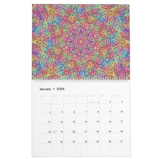 Kaleidoscope Calendars Kalender (Jan 2026)