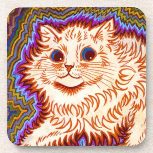 Kaleidoscope Cat Bier Onderzetter (Voorkant)
