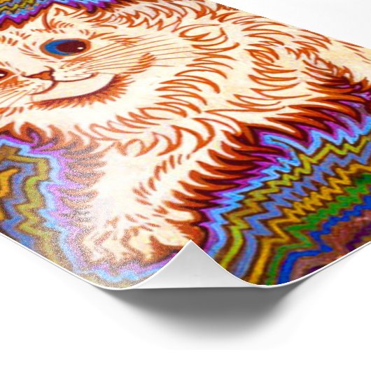 Kaleidoscope Cat Foto Afdruk (Hoek)