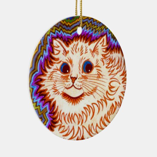Kaleidoscope Cat Keramisch Ornament (Rechts)