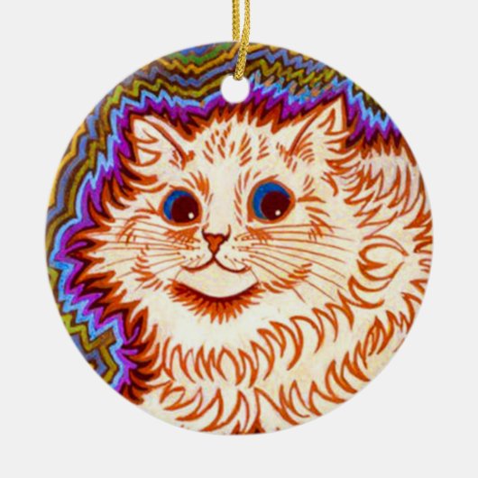 Kaleidoscope Cat Keramisch Ornament (Voorkant)
