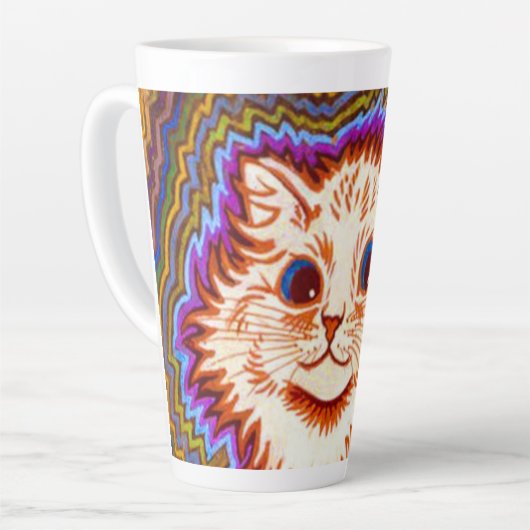 Kaleidoscope Cat Latte Mok (Linkerhoek)