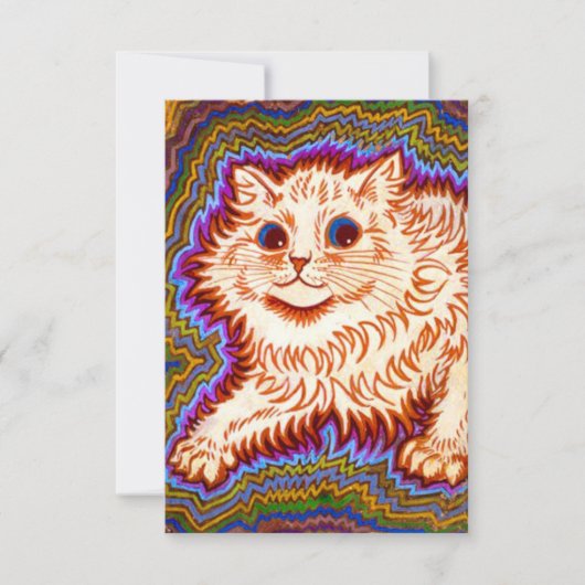 Kaleidoscope Cat RSVP Kaartje (Voorkant)