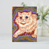 Kaleidoscope Cat RSVP Kaartje (Staand voorkant)