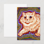 Kaleidoscope Cat RSVP Kaartje (Voorkant / Achterkant)