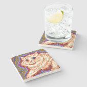 Kaleidoscope Cat Stenen Onderzetter (Zijkant)