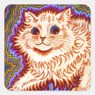Kaleidoscope Cat Vierkante Sticker