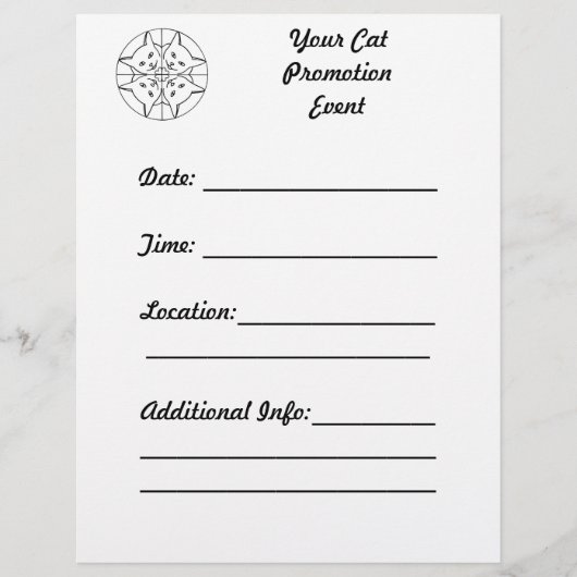 Kaleidoscope Cats Cat Promotional Flyers aanpassen (Voorkant)