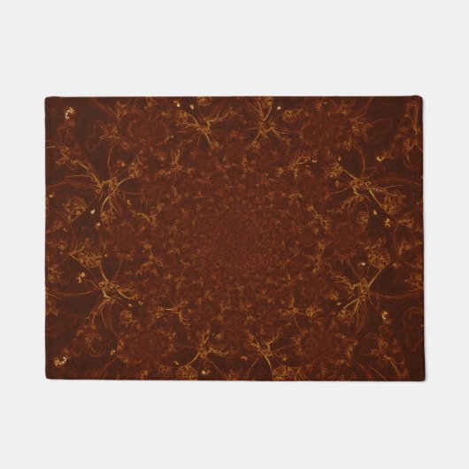 Kaleidoscope Copper Rust Brown Patroonontwerp Deurmat (Voorkant)