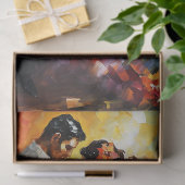 Kaleidoscope Dans Paar Decoupage Tissuepapier (Geschenk)