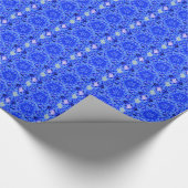 Kaleidoscope Design Blue Paars Floral Art Cadeaupapier (Hoek)