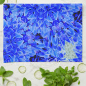 Kaleidoscope Design Blue Paars Floral Art Theedoek (Gevouwen)