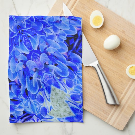 Kaleidoscope Design Blue Paars Floral Art Theedoek (Quarter Fold)