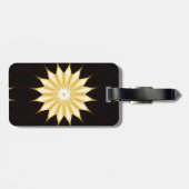 Kaleidoscope Design Bright Yellow Star Bagagelabel (Achterkant horizontaal)