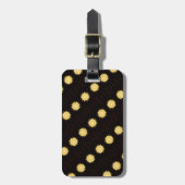 Kaleidoscope Design Bright Yellow Star Bagagelabel (Voorkant verticaal)